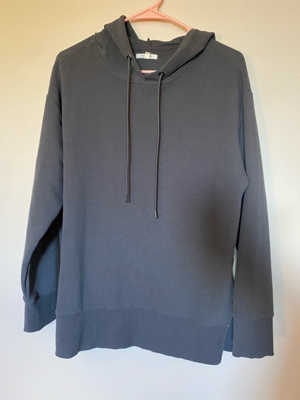Charcoal Gray Hooded Pullover Sweatshirt